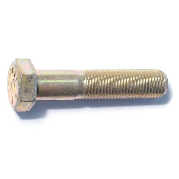Midwest Fastener Grade 8, 3/8"-24 Hex Head Cap Screw, Zinc Yellow Steel, 1-3/4 in L, 50 PK 51636 - main